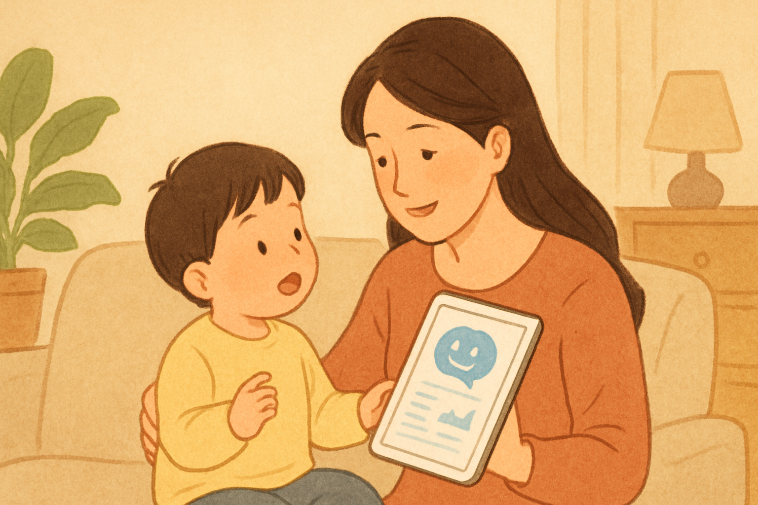 AI로 아이의 언어발달을 체크하는 엄마의 변화하는 육아법